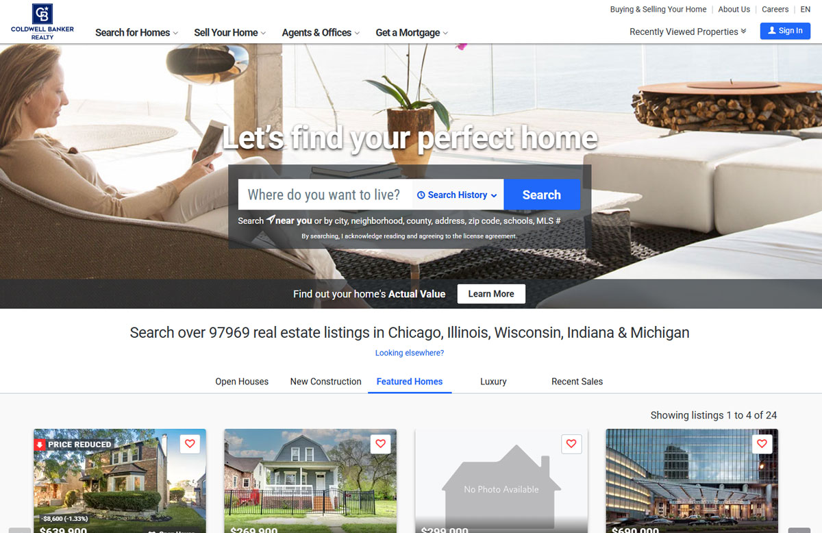 Coldwellbankerhomes.com - a site I've done frontend work on