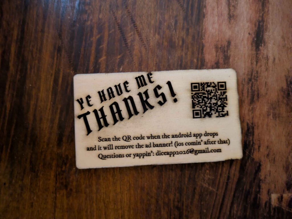 Thank you card